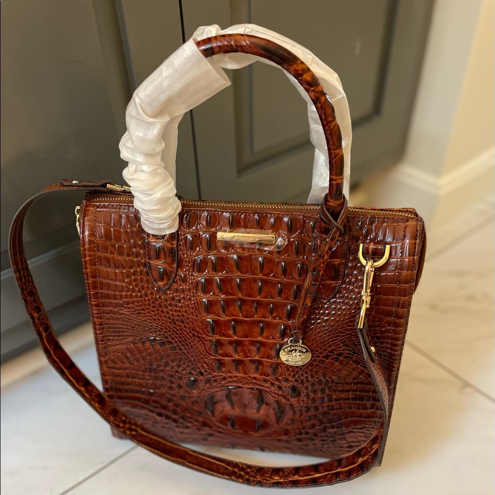 Brahmin Caroline Satchel NWT - Pecan Melbourne